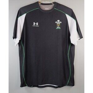 UNDER ARMOUR WRU Welsh Rugby Union 2017/18 Training S/S Jersey Shirt Size Large